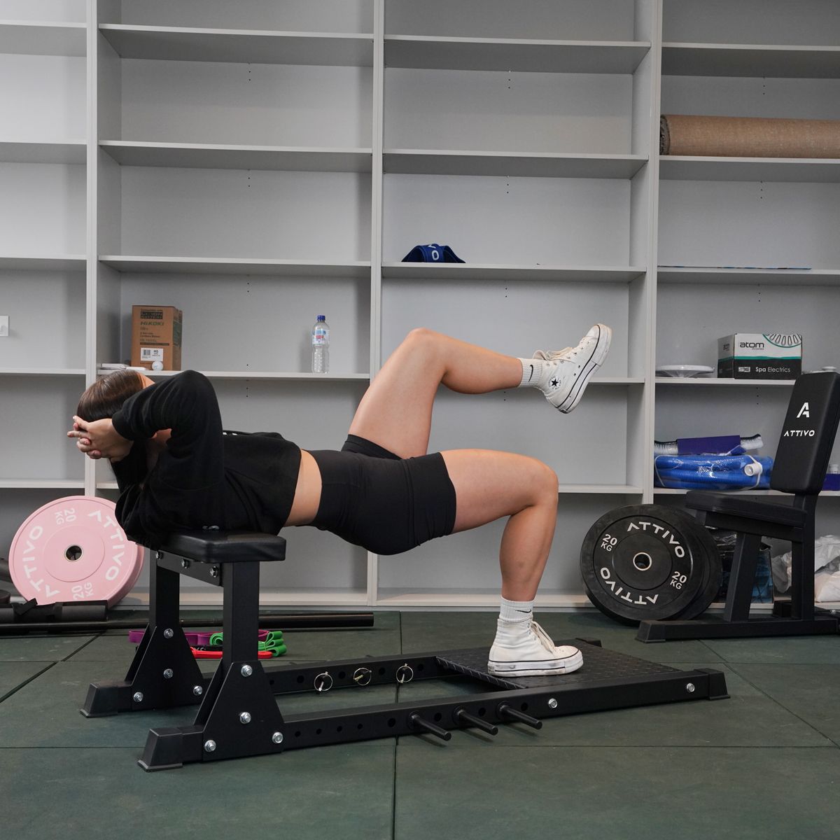 ATTIVO Hip Thrust Machine for glute Training, Fitness glute Bridge Machine, Bench Station for Butt Shaping and glute Muscle Building