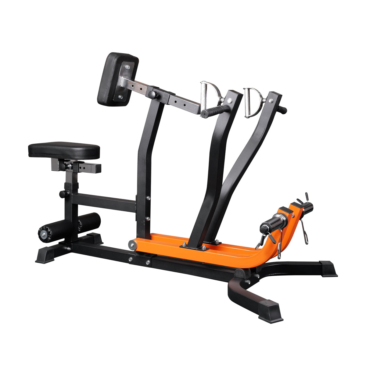 ATTIVO Plate Loaded Adjustable Seated Row Machine, LAT and Back Workouts, Upper Body Specialty Machine