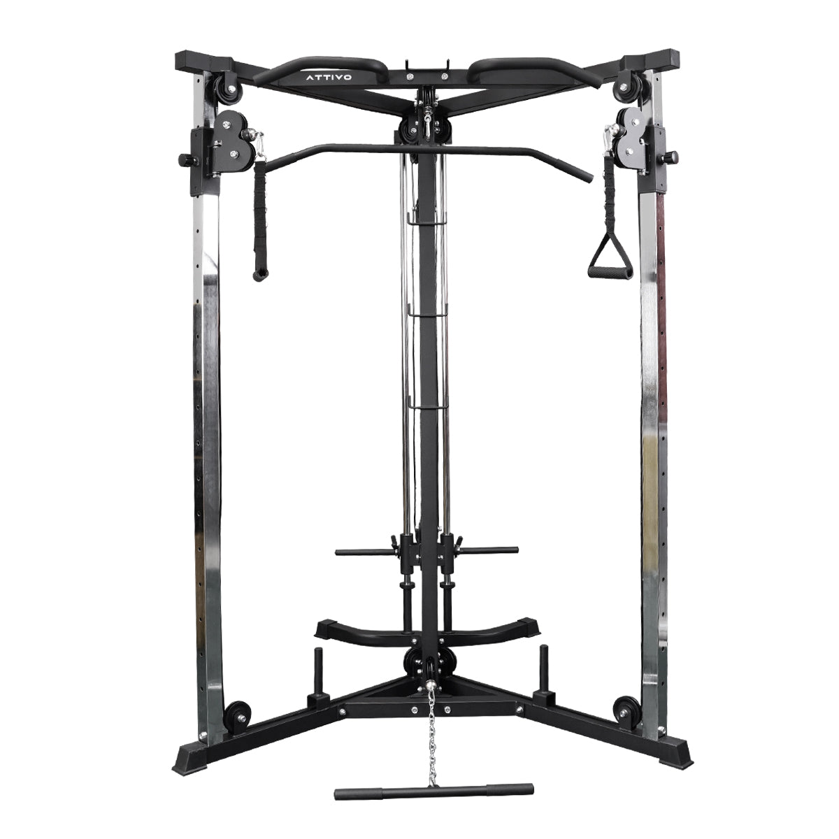 ATTIVO Cable Machine Chest Fly Power Machine - Adjustable Positions with Pull Up Bars, Plate Loaded Pulley System