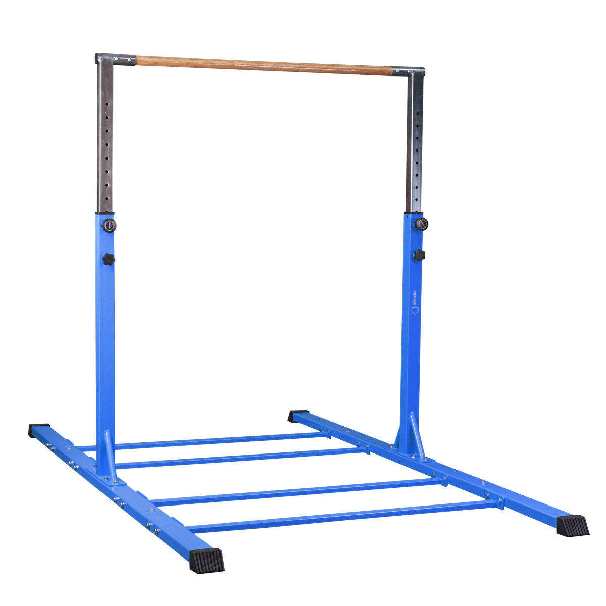 Advanced Gymnastics Bar Long Base Training Bar Adjustable Height Kip Bar (Blue)