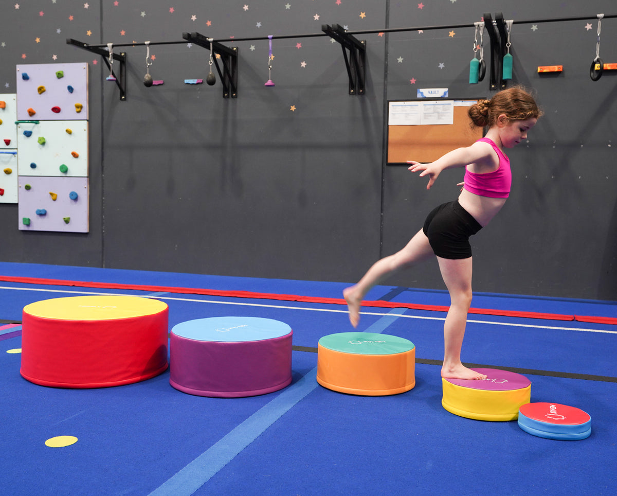 MEMAX Balance Foam Stepping Stones for Kids Balance Blocks Indoor Kids Fitness Equipment Promotes Balance Coordination & Strength