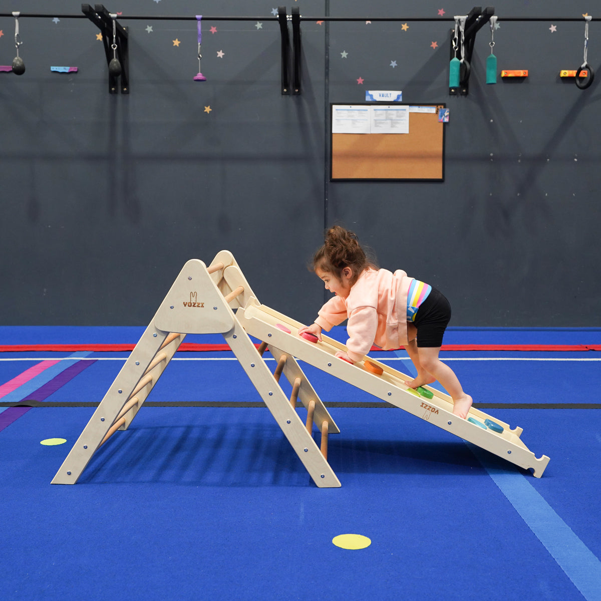 Pikler Foldable Climbing Triangle with Tent and Climbing Ramp