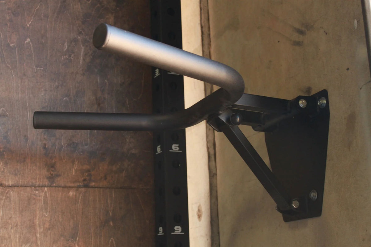 ATTIVO Foldable Wall Mount Dip Station Bars to Save Space in Home Gym