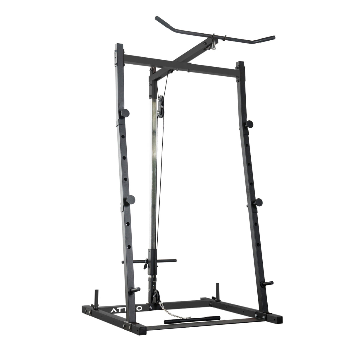 ATTIVO Power Rack Squat Rack with Lat Pull Down System
