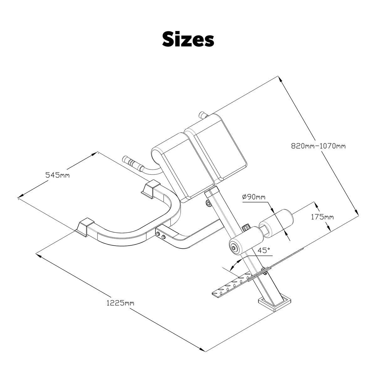 ATTIVO Multi-Functional Bench for Full All-in-One Body Workout – Hyper Back Extension Roman Chair Adjustable Ab Sit up Bench Decline Bench Flat Bench