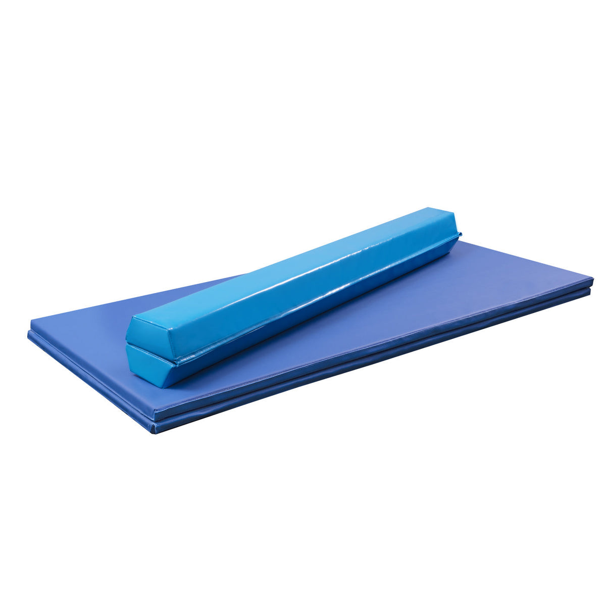 3 Piece Gymnastics Starter Combo - Foldable Balance Beam and 2 x Cartwheel Mats
