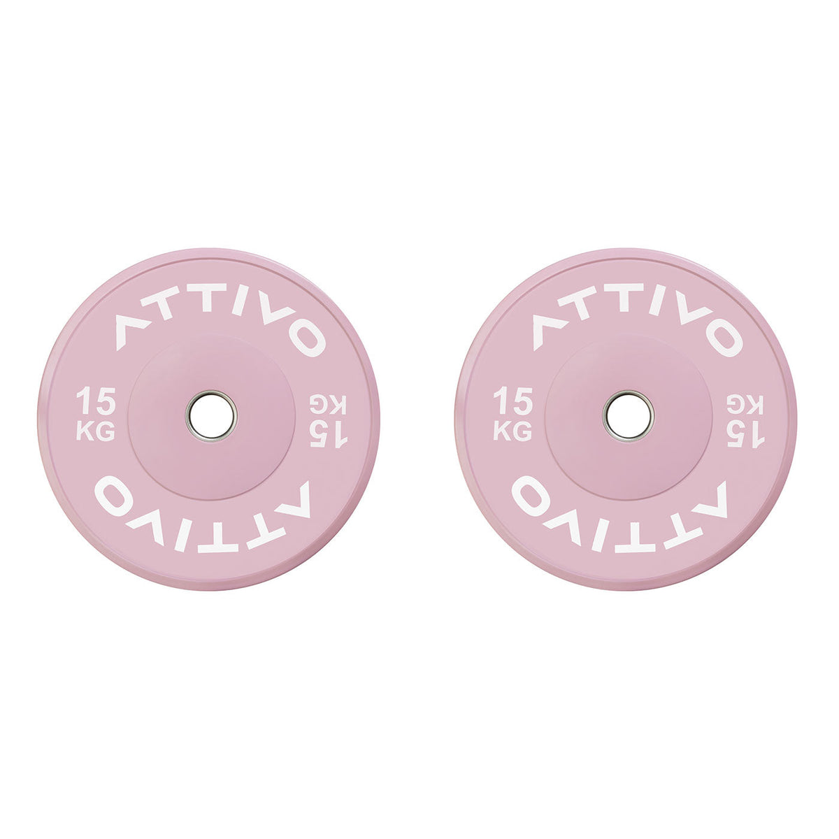 ATTIVO Pink Olympic Bar 15KG & Bumper Plates Powerlifting Set