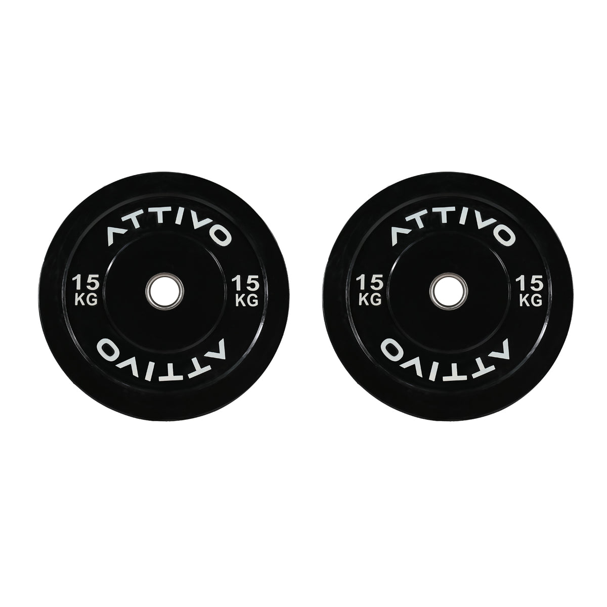Black Olympic Rubber Bumper Plates - 15kg Pair