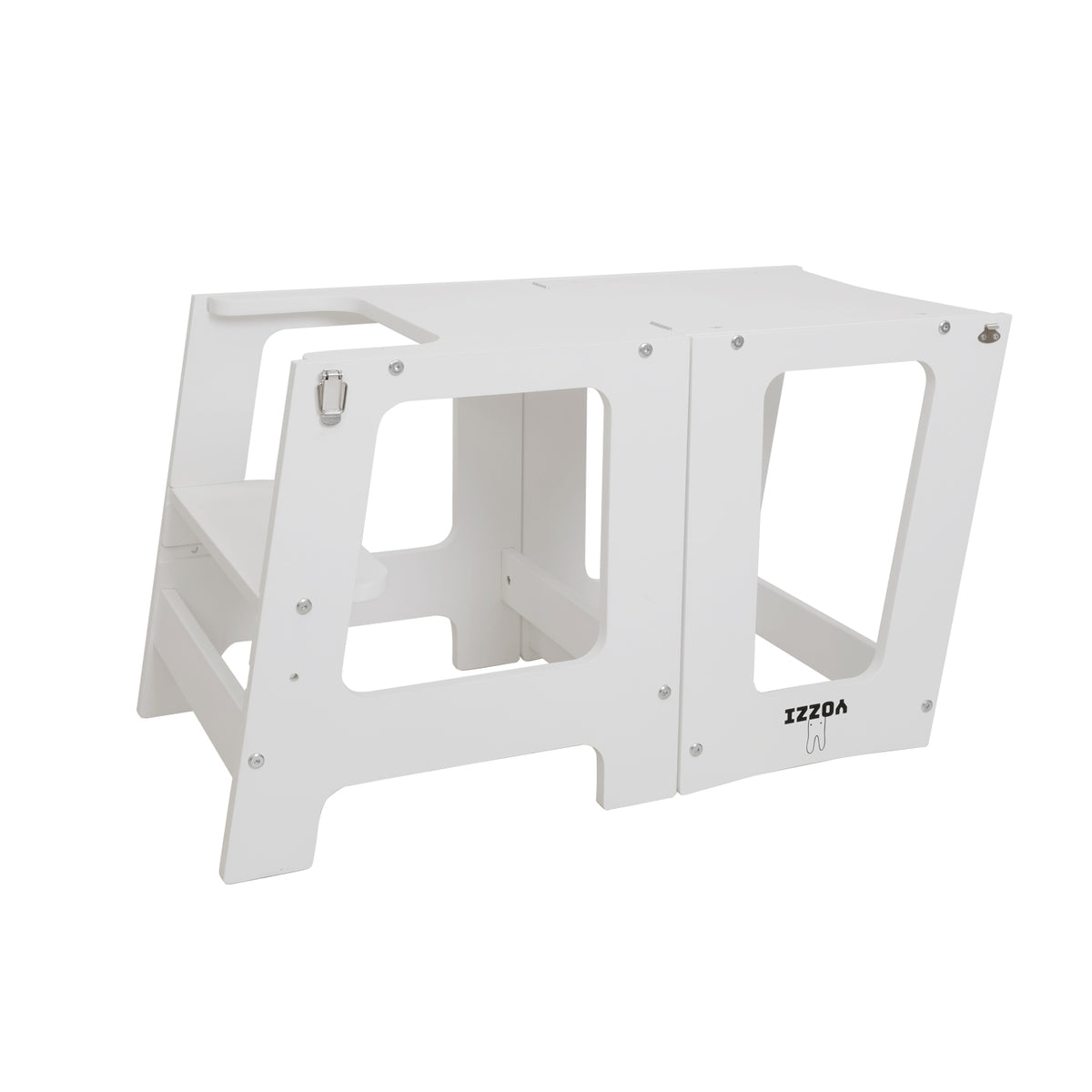 2-in-1 Kids Step Stool Learning Helper Tower Convertible to Table Kitchen Helper Stool