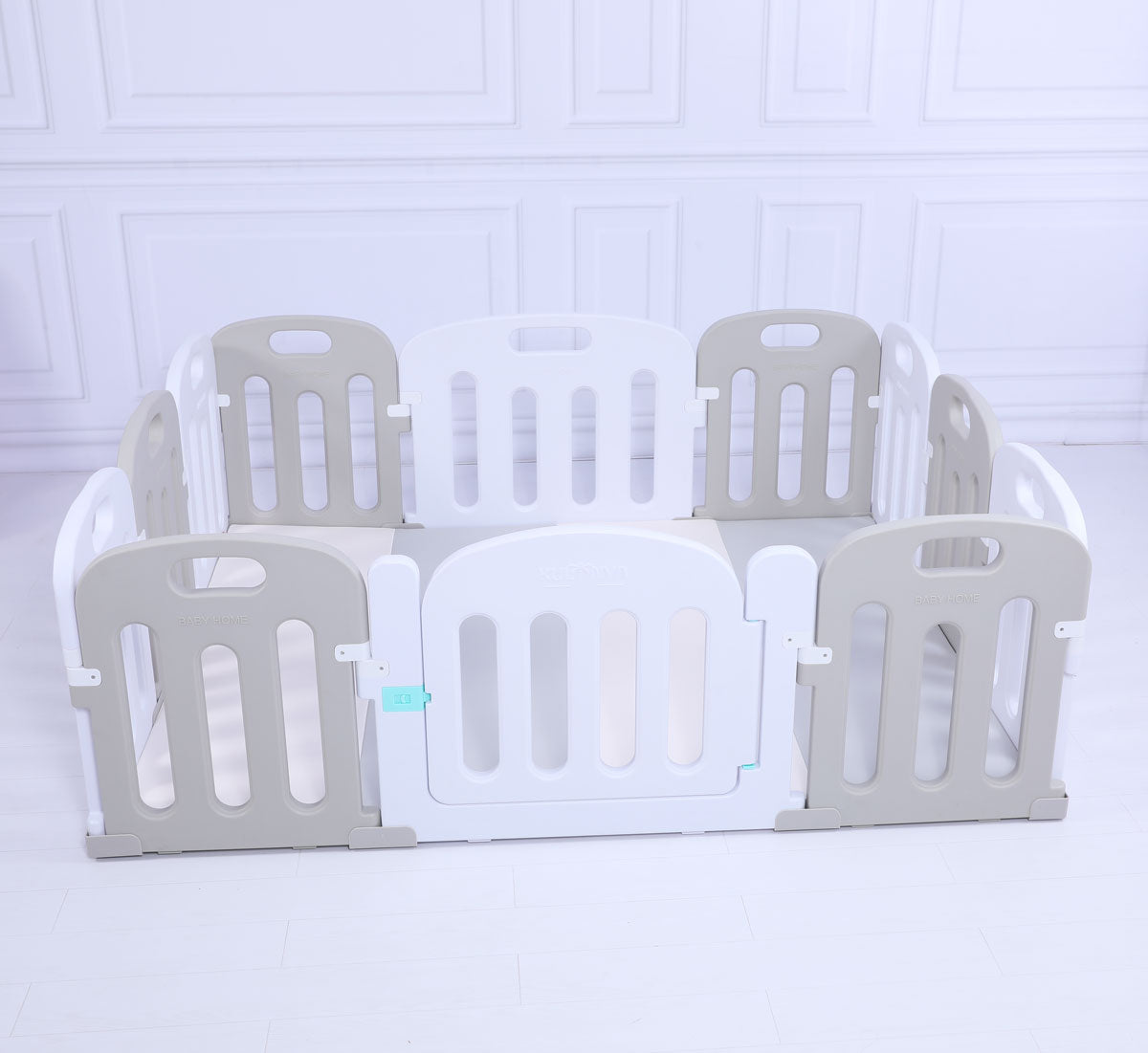 Baby Playpen Kids Activity Centre Safety Sturdy Play Pen Yard - Grey