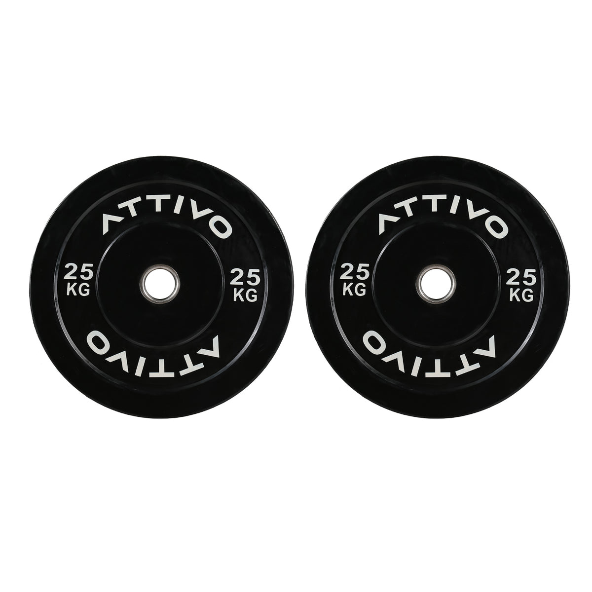 2" Olympic Bumper Plate Weight Plates with Steel Hub in Pairs High-Bounce Olympic Weight Plates - 25kg Pair
