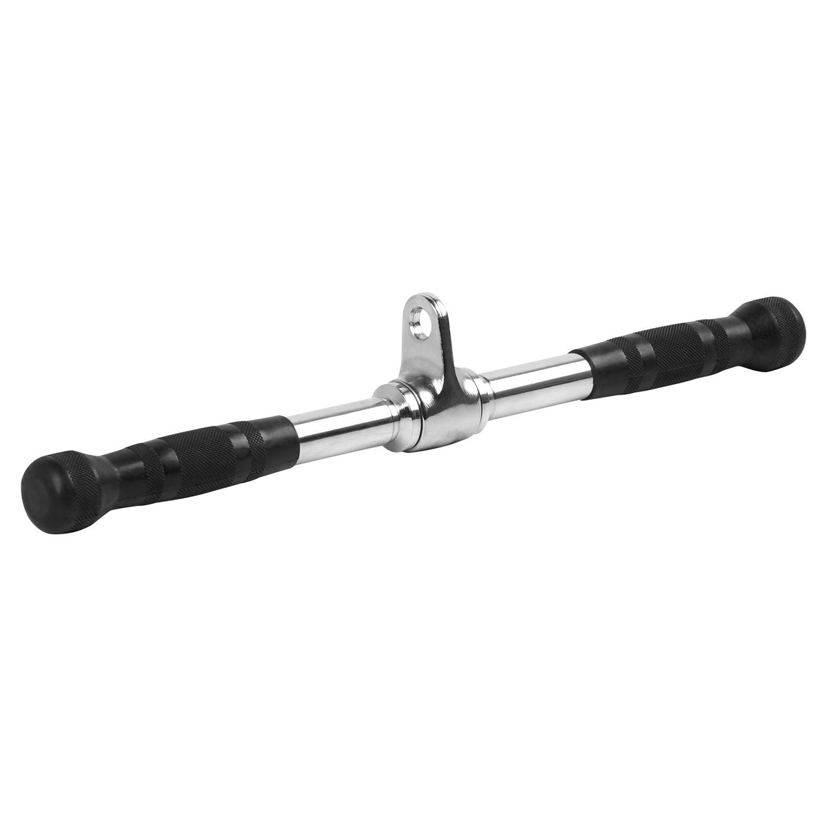 Rotating Straight Bar Cable Attachment with Rubber Grips