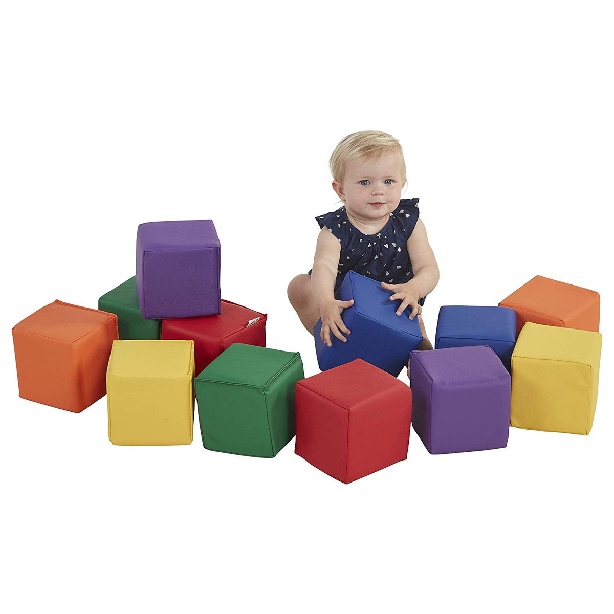 Baby Toddler Soft Block Playset Safe Active Playroom Building Blocks 12pcs