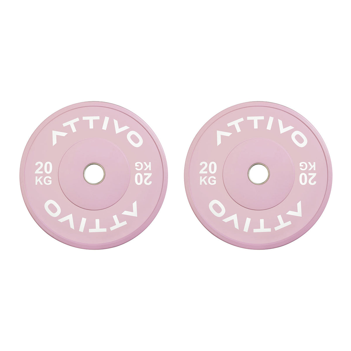 ATTIVO Pink Olympic Bar 15KG & Bumper Plates Powerlifting Set