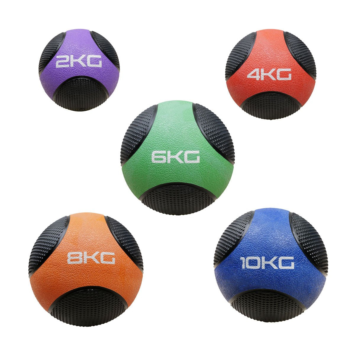 ATTIVO Medicine Ball for Workouts Exercise Balance Training Set of 5 Balls - 2kg 4kg 6kg 8kg 10kg
