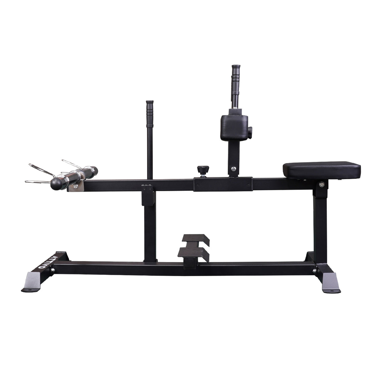 ATTIVO Seated Calf Raise, Weight Plate Loaded, Dual Olympic Weight Posts, Height Adjustable Thigh Pad, Lower Body Specialty Machine, Leg Day Machine