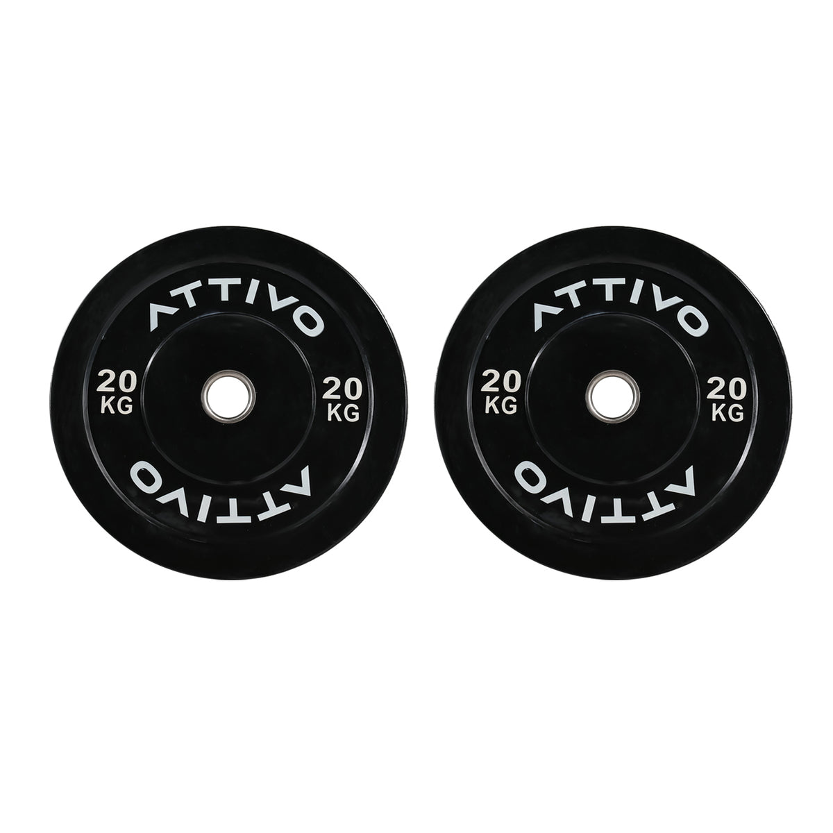 2" Olympic Bumper Plate Weight Plates with Steel Hub in Pairs High-Bounce Olympic Weight Plates - 20kg Pair