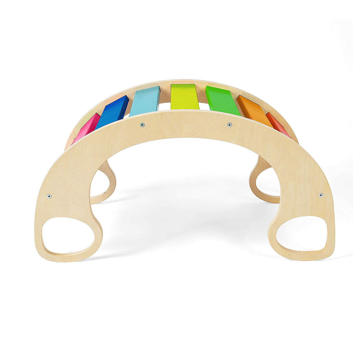 Wooden Rainbow Rocker Play Board Rocking Seesaw