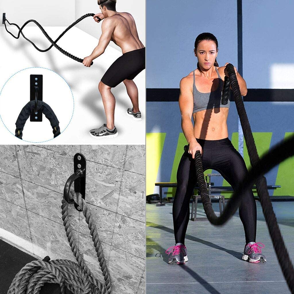 Wall or Ceiling Mount Anchor Bracket Hook for Battle Rope Suspension Straps Crossfit