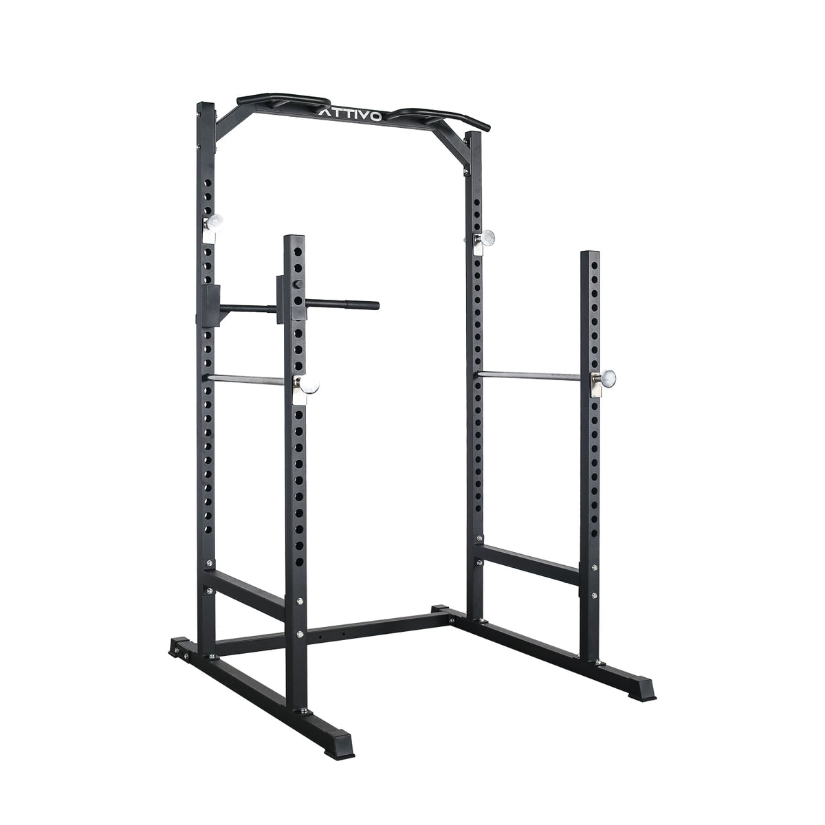 ATTIVO L2 Heavy Duty Half Power Cage Weight Lifting Squat Rack & Dip Station Tower