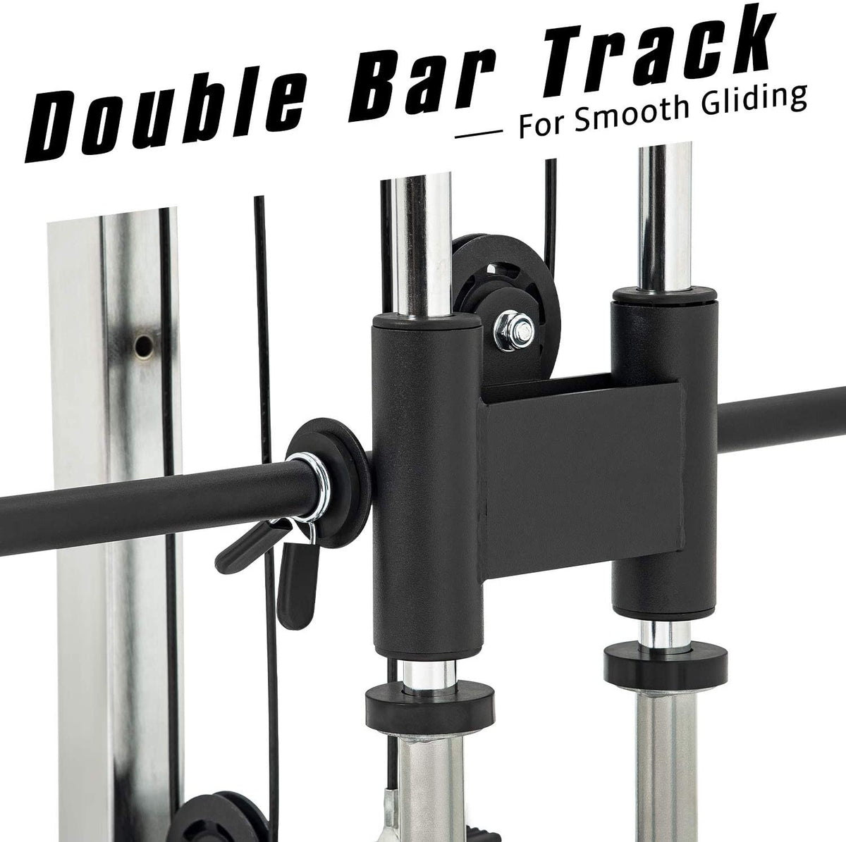 Wall Mount Cable Station with Adjustable Dual Pulley System