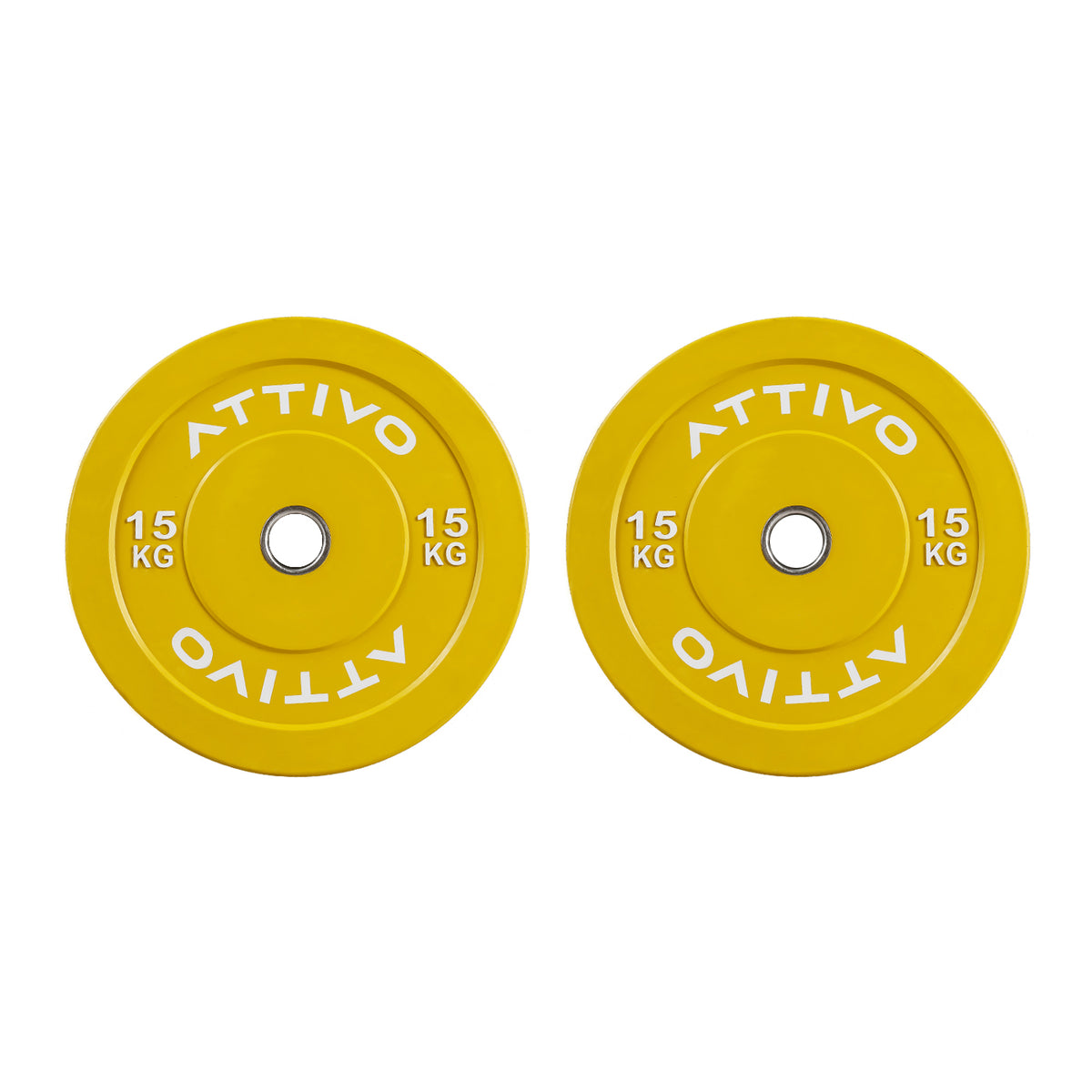 2" Olympic Bumper Plate Weight Plates with Steel Hub in Pairs High-Bounce Olympic Weight Plates 15KG Pair