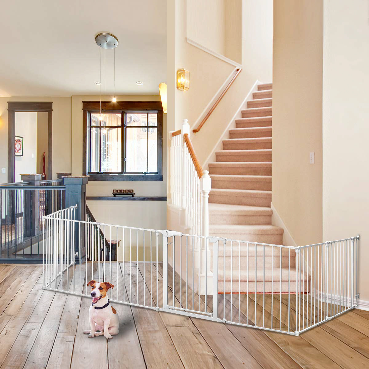 3-In-1 Super Wide Adjustable Baby Safety Gate and Play Yard Pet Playpen - Multiple Size