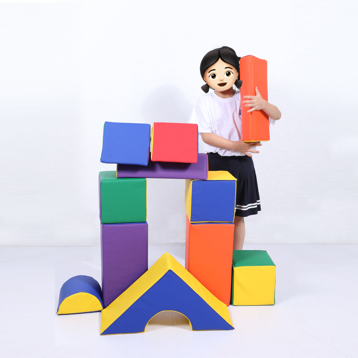 Baby Toddler Large Soft Foam Building Block Indoor Foam Block Castle Playset 11pcs - Size M