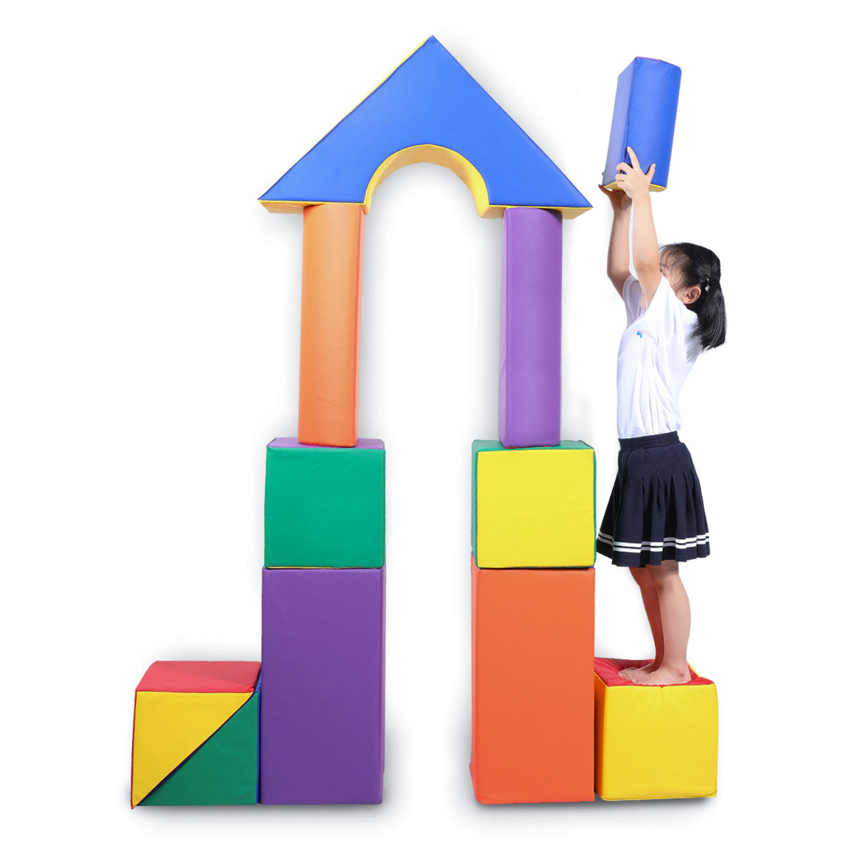 Baby Toddler Large Soft Foam Building Block Indoor Foam Castle Playset 11pcs Size L