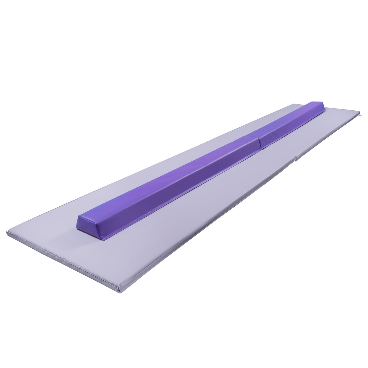 3 Piece Gymnastics Starter Combo Foldable Balance Beam and 2 x Cartwheel Mats (Purple)