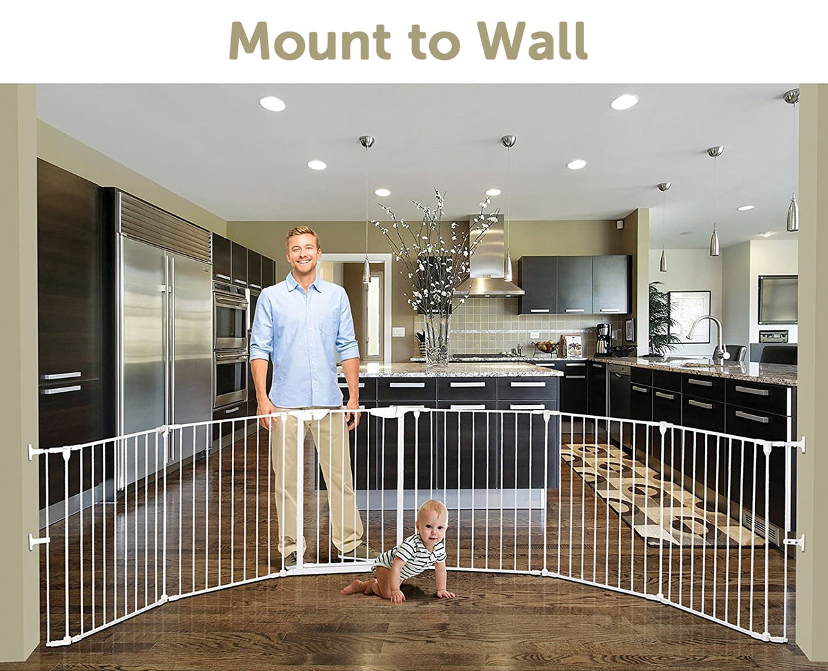 3-In-1 Super Wide Adjustable Baby Safety Gate and Play Yard Pet Playpen - Multiple Size