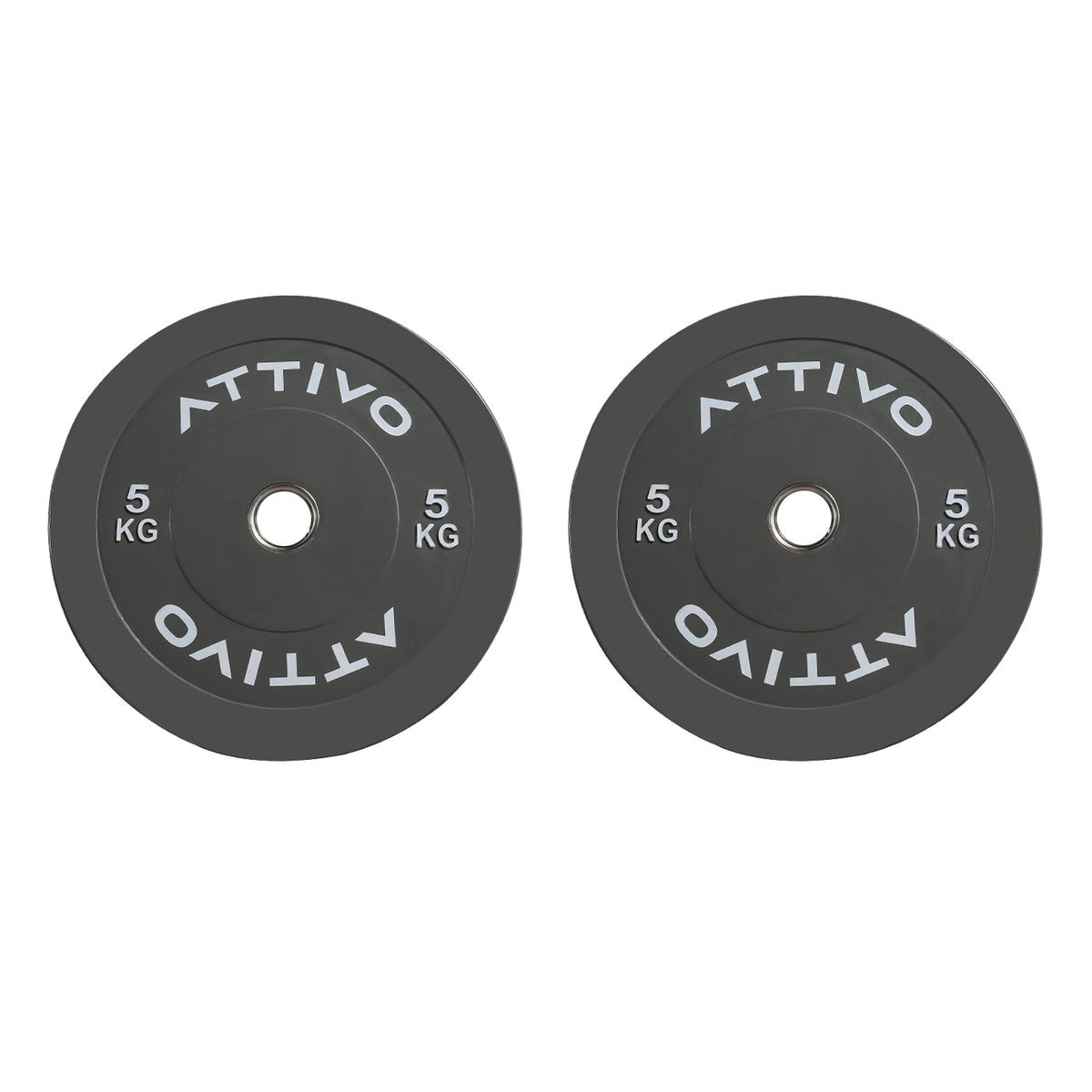 2" Olympic Bumper Plate Weight Plates with Steel Hub in Pairs High-Bounce Olympic Weight Plates 5KG Pair