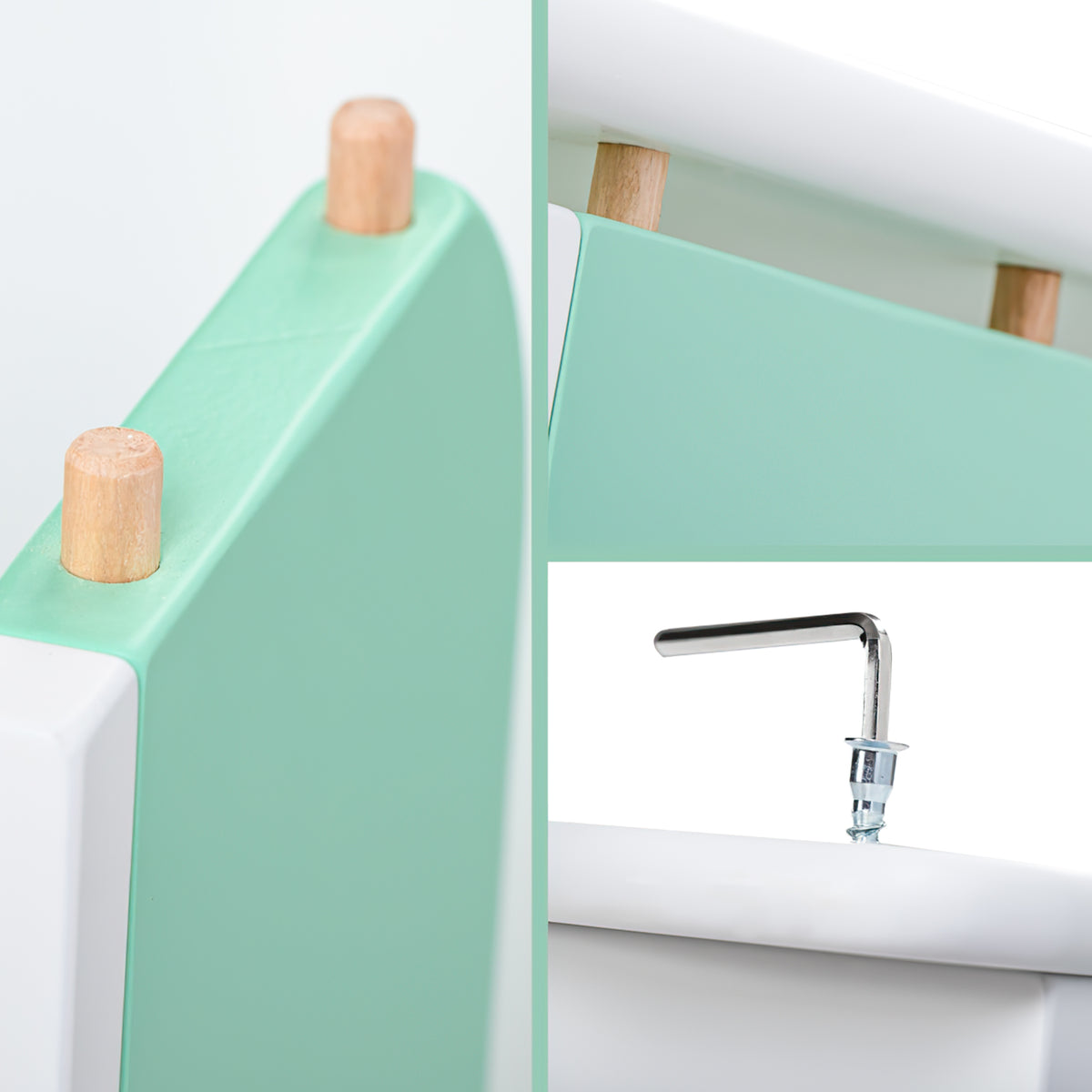 2 In 1 Kids Mini Wooden Bookshelf and Table Chair Set