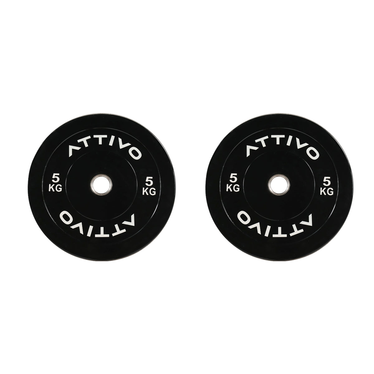 Black Olympic Rubber Bumper Plates - 5kg Pair