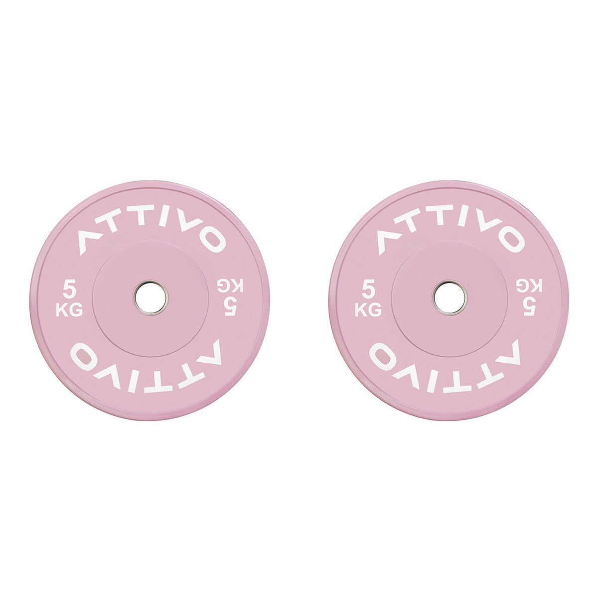 ATTIVO Pink Olympic Bar 15KG & Bumper Plates Powerlifting Set