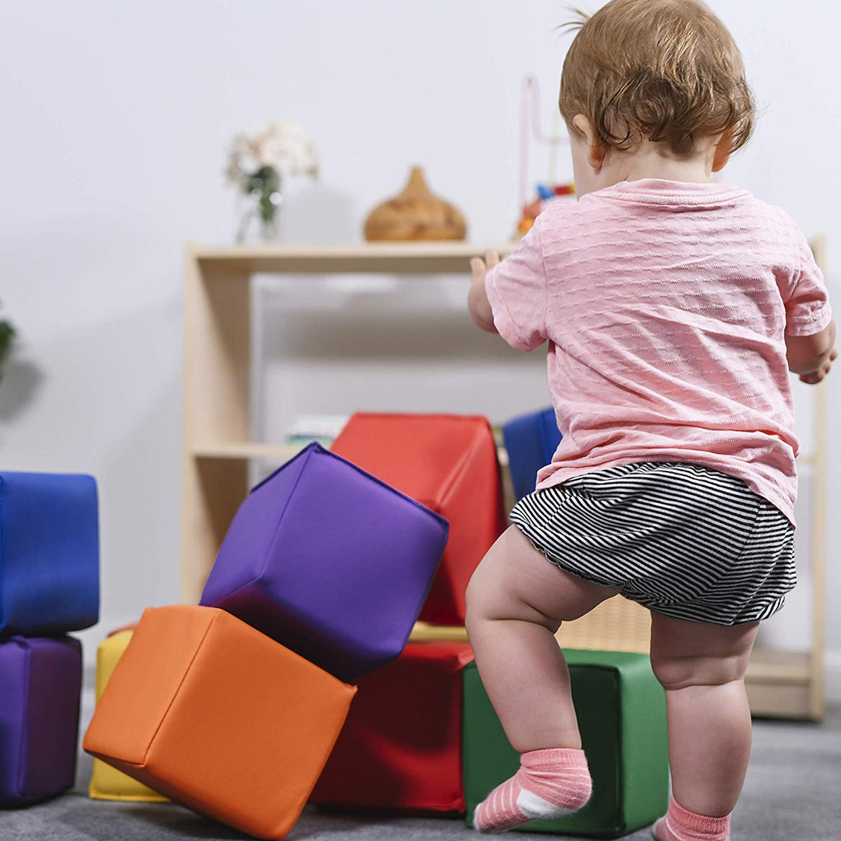 Baby Toddler Soft Block Playset Safe Active Playroom Building Blocks 12pcs