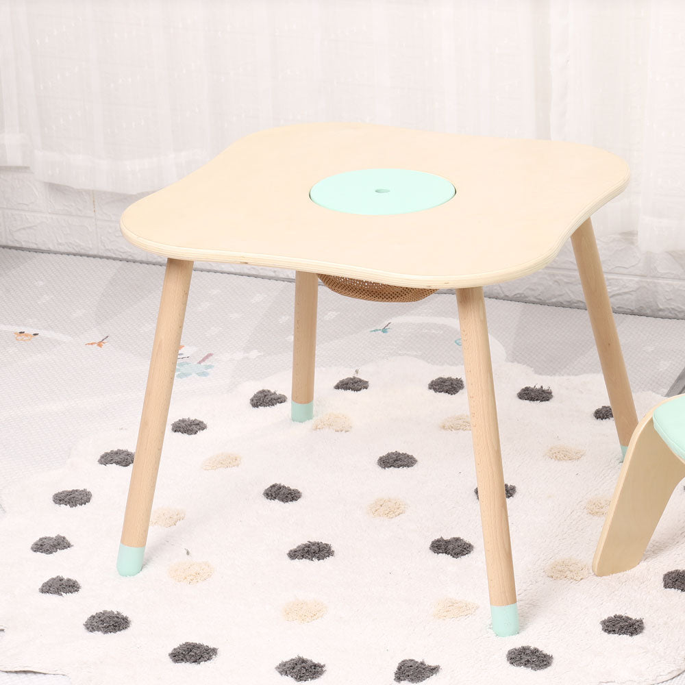 Kids Wooden Play Table with Storage