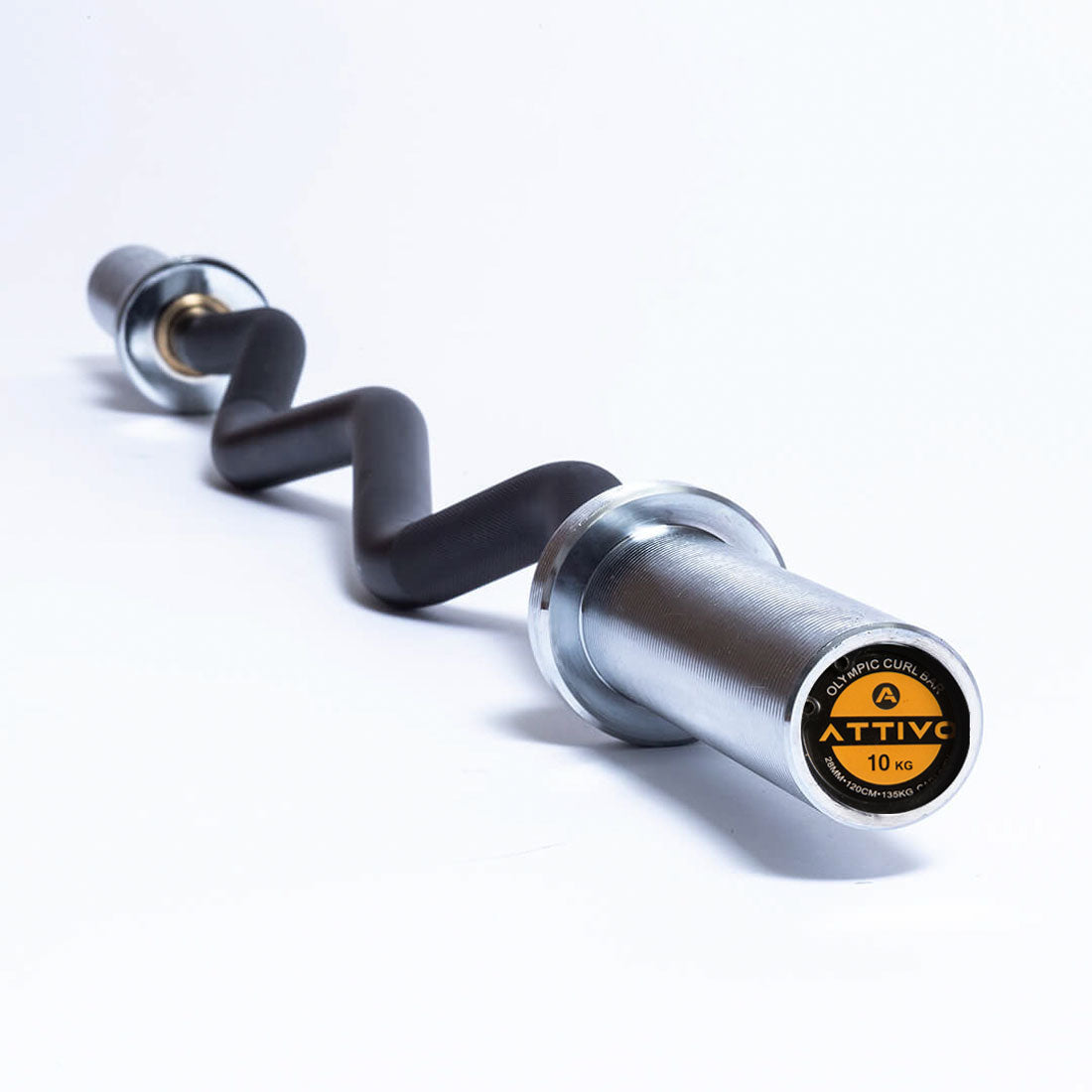 ATTIVO Olympic EZ Curl Barbell Bar for 2-inch Weight Plates Curling Bar for Weight Lifting Bicep Curl