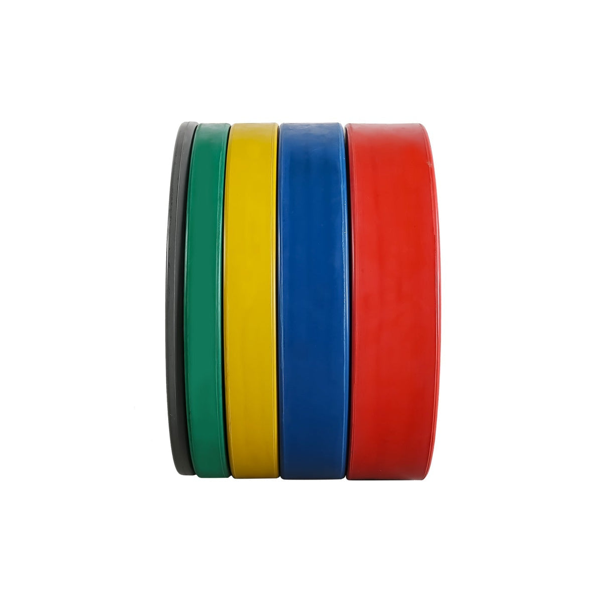 2" Olympic Bumper Plate Weight Plates with Steel Hub in Pairs High-Bounce Olympic Weight Plates 5KG Pair