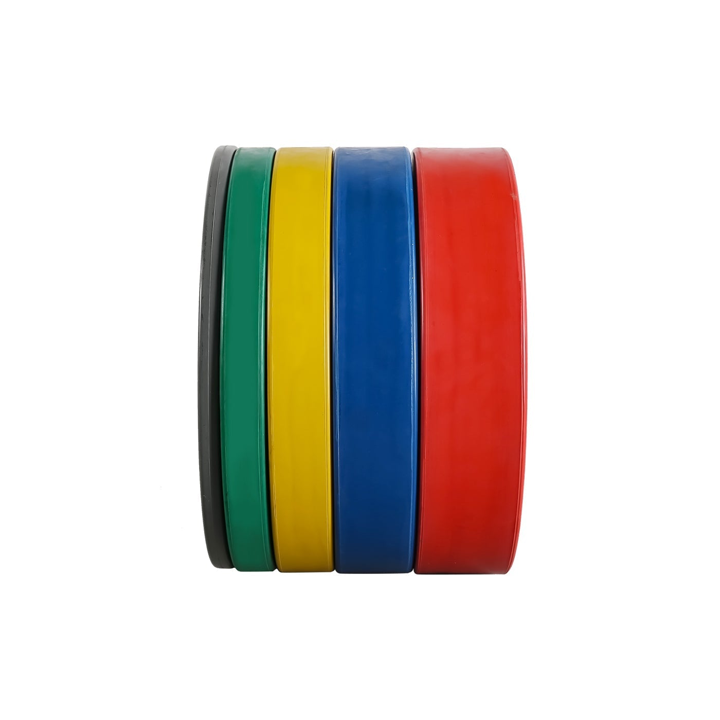 2" Olympic Bumper Plate Weight Plates with Steel Hub in Pairs High-Bounce Olympic Weight Plates 5KG Pair