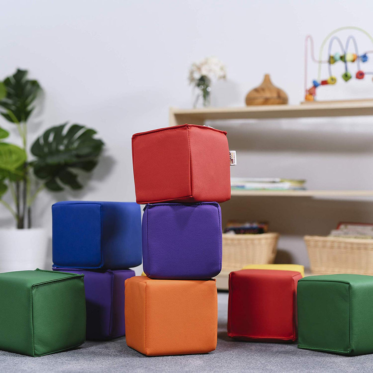 Baby Toddler Soft Block Playset Safe Active Playroom Building Blocks 12pcs