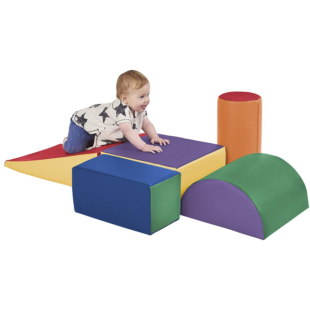 Baby Kids Large Soft Foam Block Indoor Climb Crawl and Slide Safe Foam Playset 5pcs