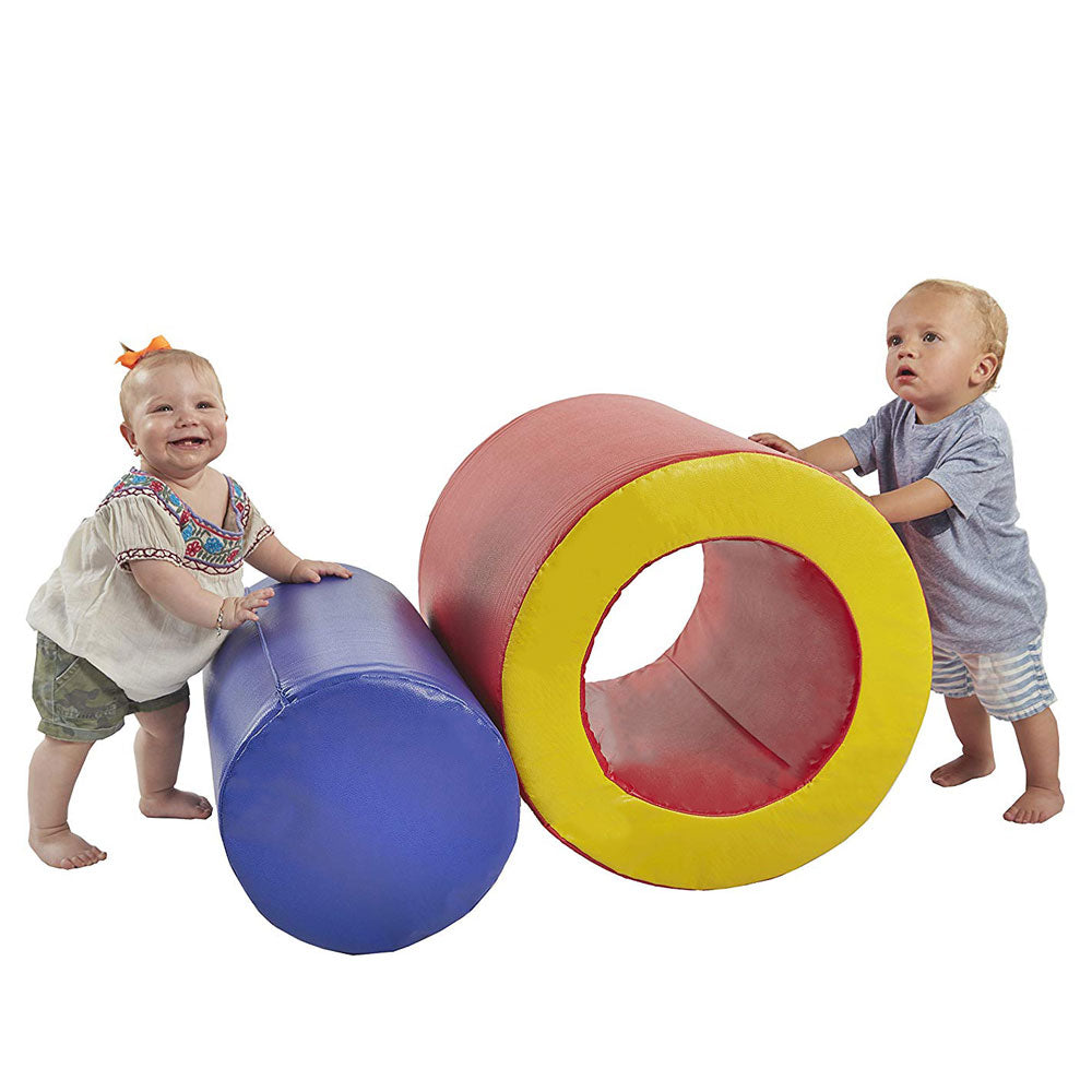 Baby Toddler Large Soft Foam Block Toys Tumble n' Roll Barrels of Foam Playset 2PCS