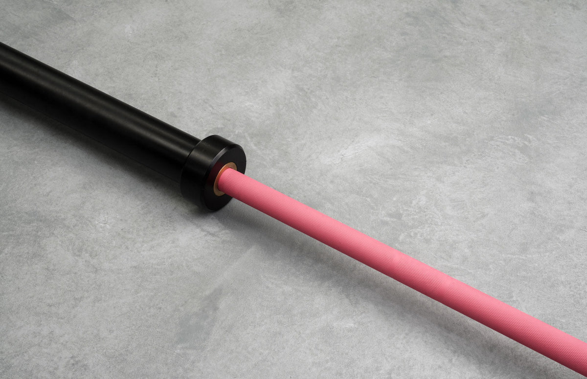 ATTIVO Pink Olympic Bar 15KG & Bumper Plates Powerlifting Set