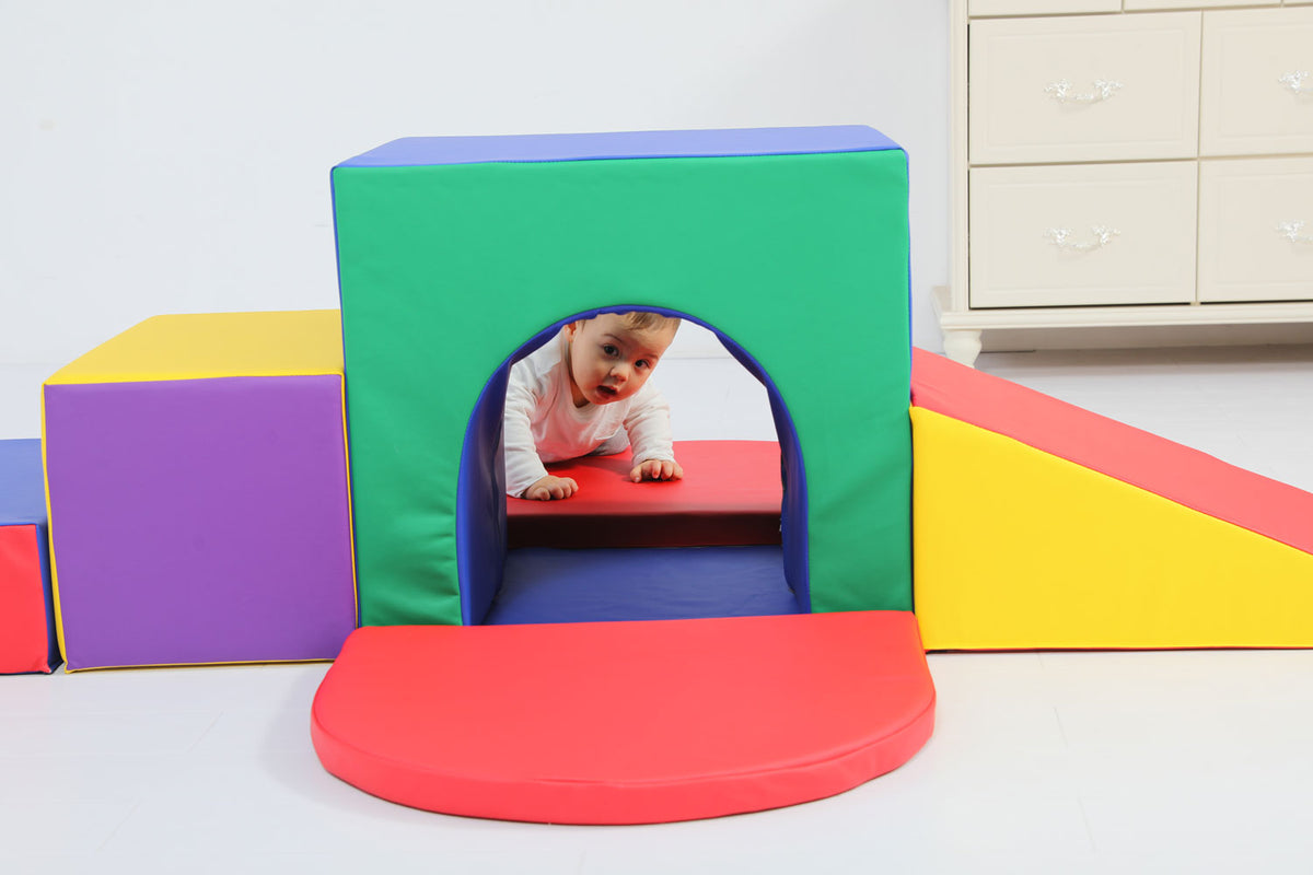 Baby Toddler Large Soft Foam Block Indoor Tunnel Maze Climber Foam Playset 6pcs