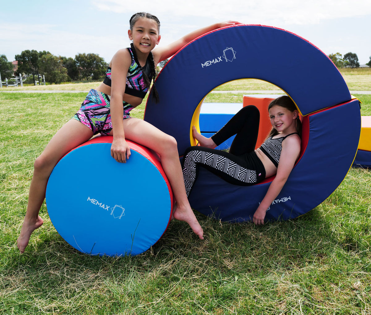 Kids Gymnastic Tumbler Training Aids Activity Play Blocks Donut 3-Piece