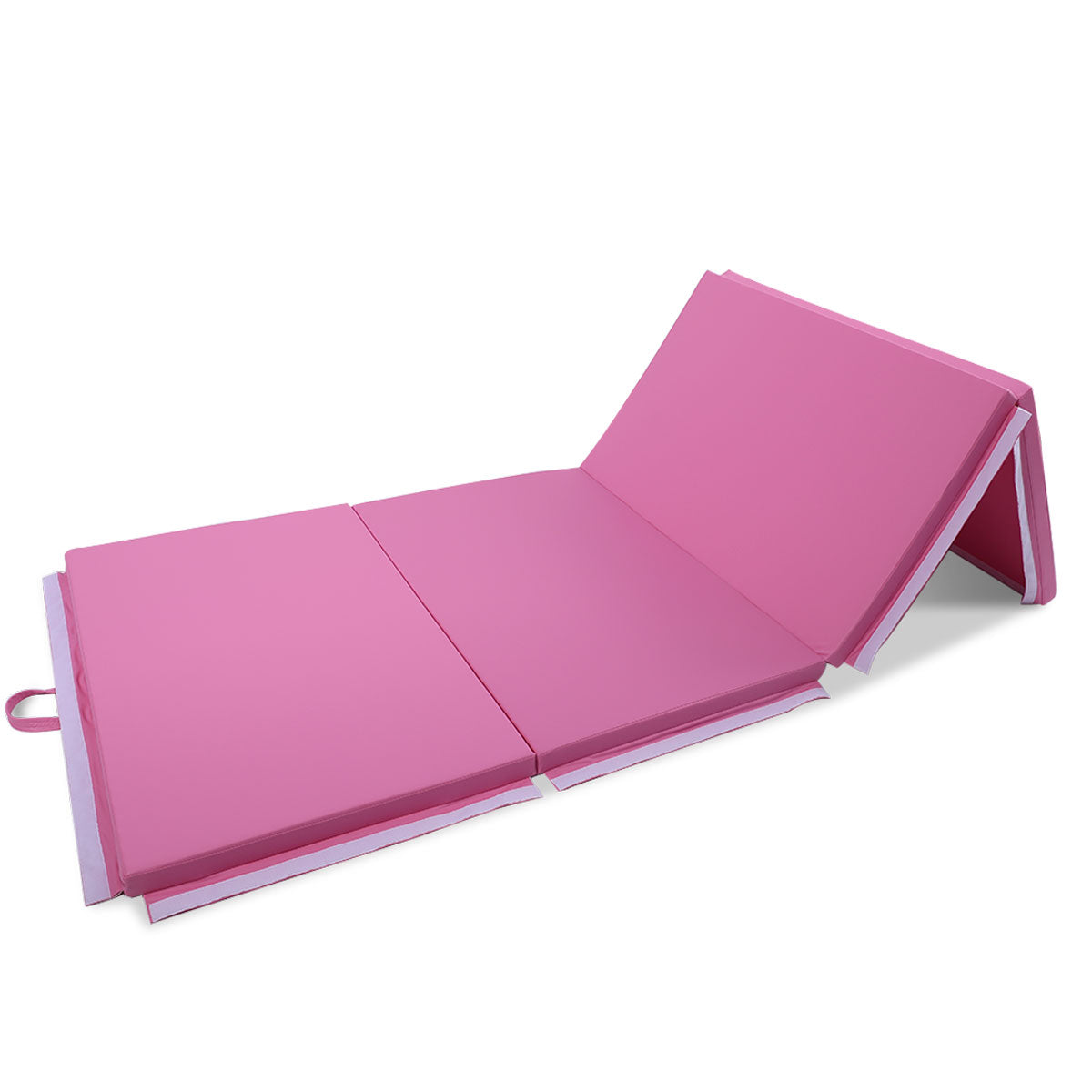 Large 3Mx1.2Mx5cm Folding Tumbling Mat Gymnastics Gym Exercise Mat High Density - Pink