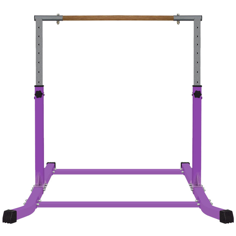 Value Combo Gymnastic Horizontal Bar Sports Junior Training Bar + Gym Mat (Purple Set)