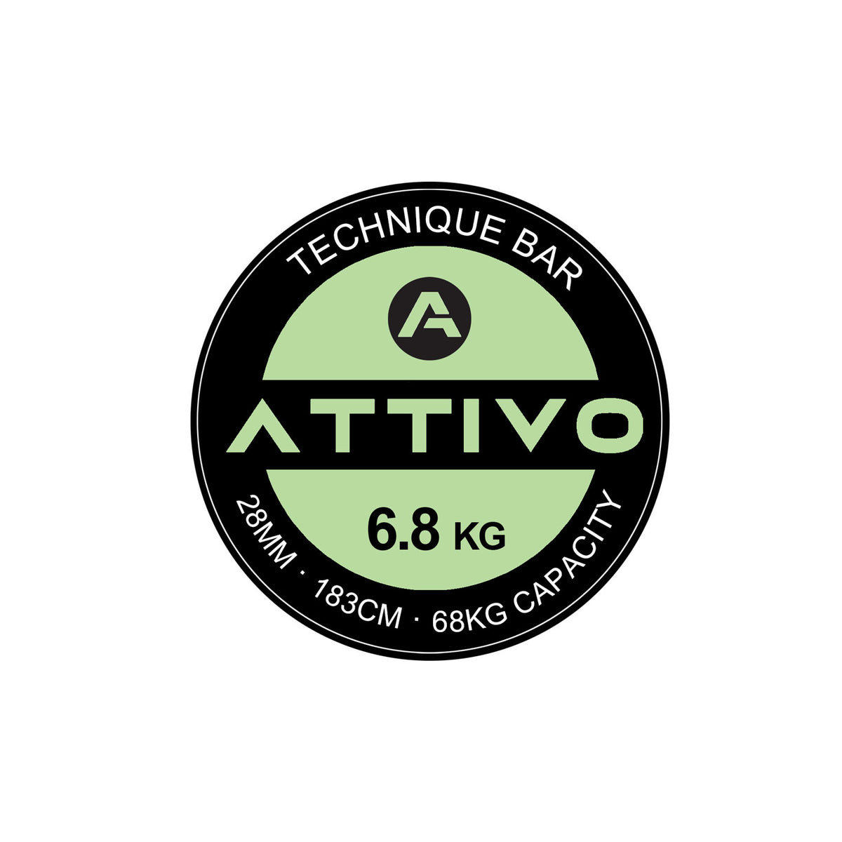 ATTIVO Technique Bar Weightlifting Beginner Training Barbell - Aluminium 6.8KG