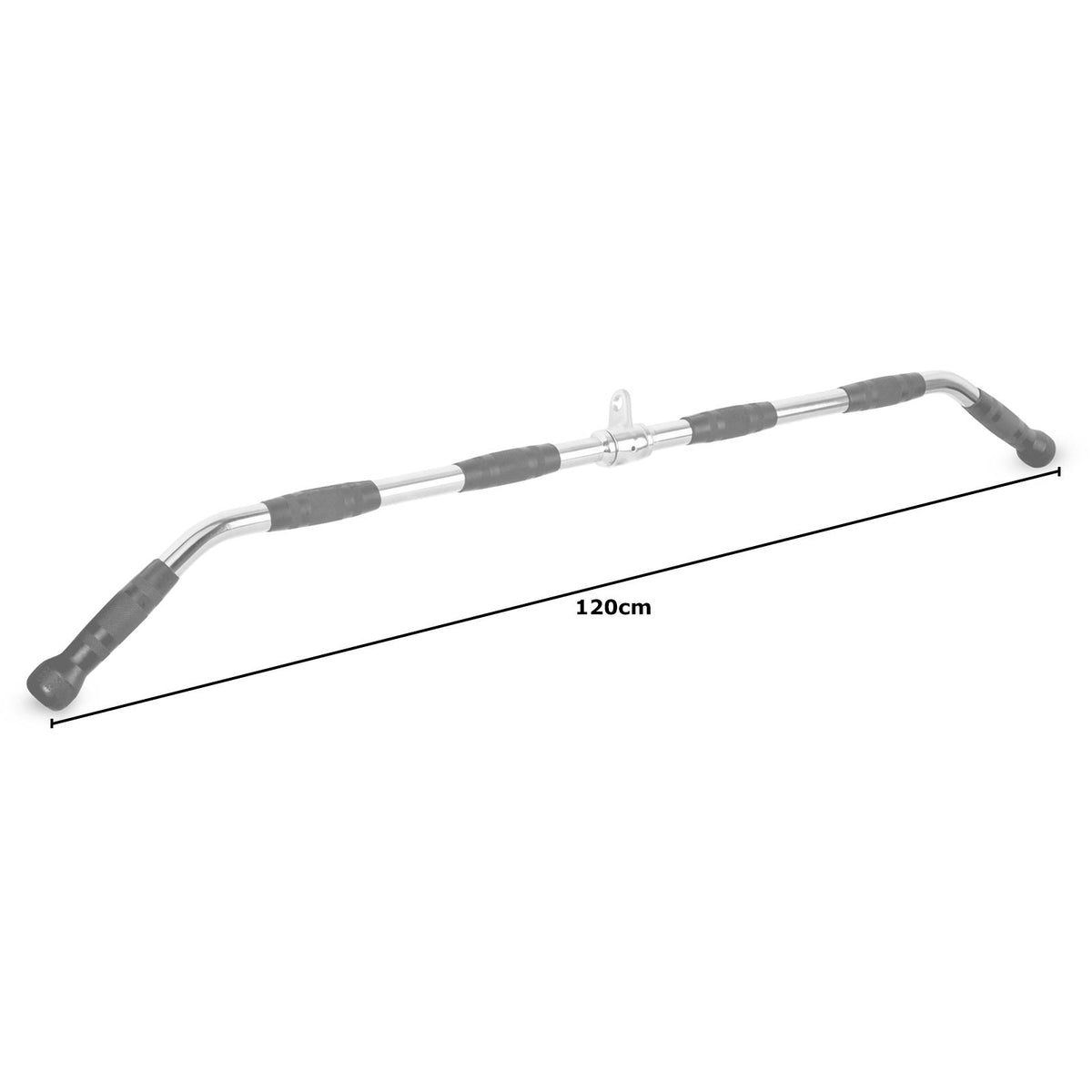 Lat Pull Down Bar Attachment with Rubber Grips 120CM